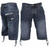 EZS243 Jeans Designer Branded Denim Combat Shorts Vintage Stonewash