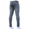 ENZO Mens New Designer Stretch Super Skinny Denim Jeans Grey