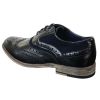 Cavani Ethan Real Leather Black Navy Gatesby Brogues Casual Designer Retro Shoes