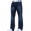 Smith & Jones Mens Furio Straight Leg Jeans Dark Used Look