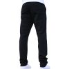 Enzo New Mens EZ348 Slim Fit Stretch Designer Black Jeans Chinos