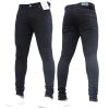 New ENZO Mens Designer Stretch Super Skinny Denim Jeans Black
