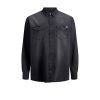 Jack & Jones Mens Kingsize Vintage New Sheridan Denim Shirt Black