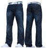 Smith & Jones Mens Zuccio Bootcut Leg Jeans Dark Used Look