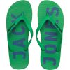 Mens Jack & Jones New Logo Pack Rubber Branded Flip Flops Fern Green