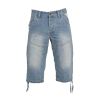 Enzo EZS 243 Mens Designer Branded Denim Combat Shorts Bleach Wash