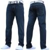Enzo Mens EZ 324 Designer Straight Fit Denim Jeans Pants Rinse Wash 