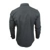 Crosshatch Mens Oxford Almond Cotton Shirt Black