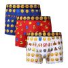 3 Men's Emoji Smiley Faces Cotton Boxer Shorts Trunks Underwear All Sizes