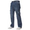 Mens Enzo New CARGO Combat Mid Washed Straight Leg Jeans