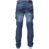 Mens Jeans Enzo New CARGO Combat Mid Washed Straight Leg Jeans