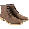 Cavani Mens Hurricane Lace Up Peaky Blinders Ankle Faux Leather Look Boots Brown