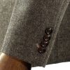 Cavani Martez 3 Piece Suits Herringbone Regular Fit Blazer Brown