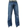 Enzo Mens EZ15 Designer Regular Bootcut Denim Light Wash Jeans 