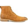 Cavani Mens Hurricane Lace Up Peaky Blinders Ankle Faux Leather Look Boots Tan