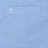 Farah Mens Short Sleeve Regular Fit Oxford Shirt 'The Drayton' Regatta Blue
