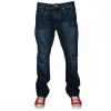Jack & Jones Clark Comfort Fit Straight Leg Jeans Dark Used Look