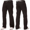 Enzo Mens EZ14 Designer Regular Bootcut Denim Black Jeans 