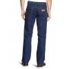 Mens Wrangler Texas Stretch Regular Fit Authentic Jeans Dark Stonewash Blue