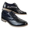 Cavani Ethan Real Leather Black Navy Gatesby Brogues Casual Designer Retro Shoes