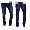 Jack & Jones Mens Liam 014 Original Skinny Fit Jeans Dark Used Look