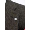 Cavani Kaos Mens 3 Piece Suits Plain Tweed Regular Fit Blazer Brown