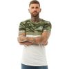 New Crosshatch Mens Youneek Camo Army Print Casual T Shirt Green 