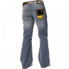 Enzo FBM20 Mens New Bootcut Faded Denim Light Wash Jeans