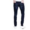 Jack & Jones Mens Liam 014 Original Skinny Fit Jeans Dark Used Look