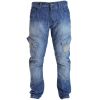 Mens Crosshatch New CARGO Combat Light Washed Straight Leg Jeans
