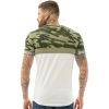 New Crosshatch Mens Youneek Camo Army Print Casual T Shirt Green 