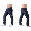 Mens Crosshatch New CARGO Combat Dark Washed Straight Leg Jeans