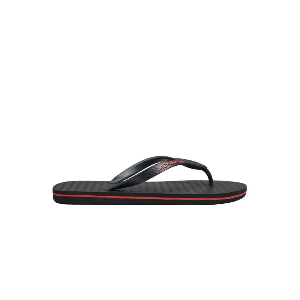 Mens Jack & Jones New Branded Rubber Flip Flops Sandals Antharcite