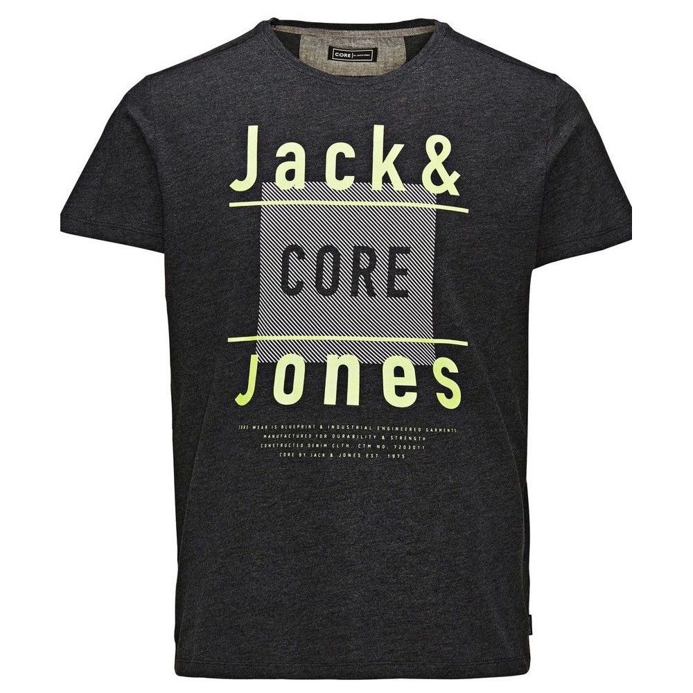 Jack & Jones Mens Casual Tag Detailed T Shirt Black