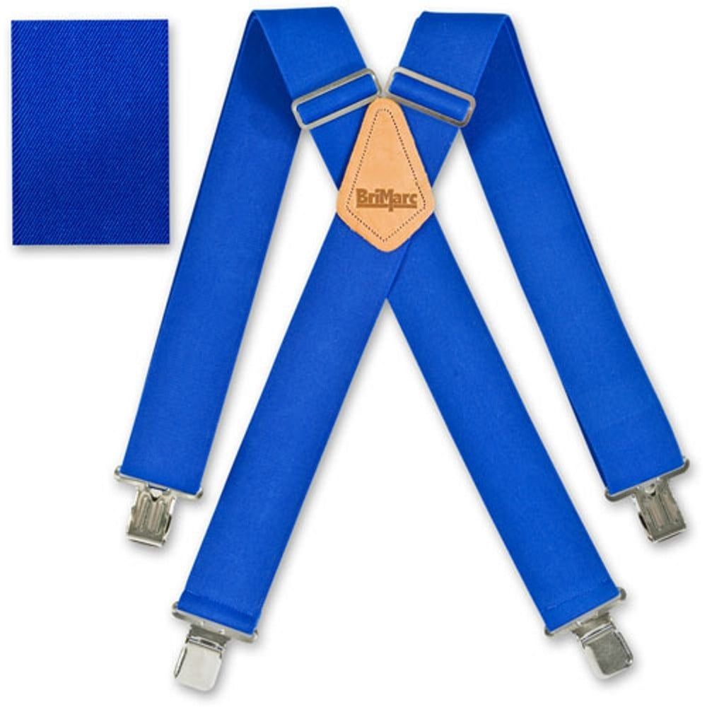 Brimarc Mens Heavy Duty Royal Blue Braces Trouser Belt Suspender 2" 50mm Wide