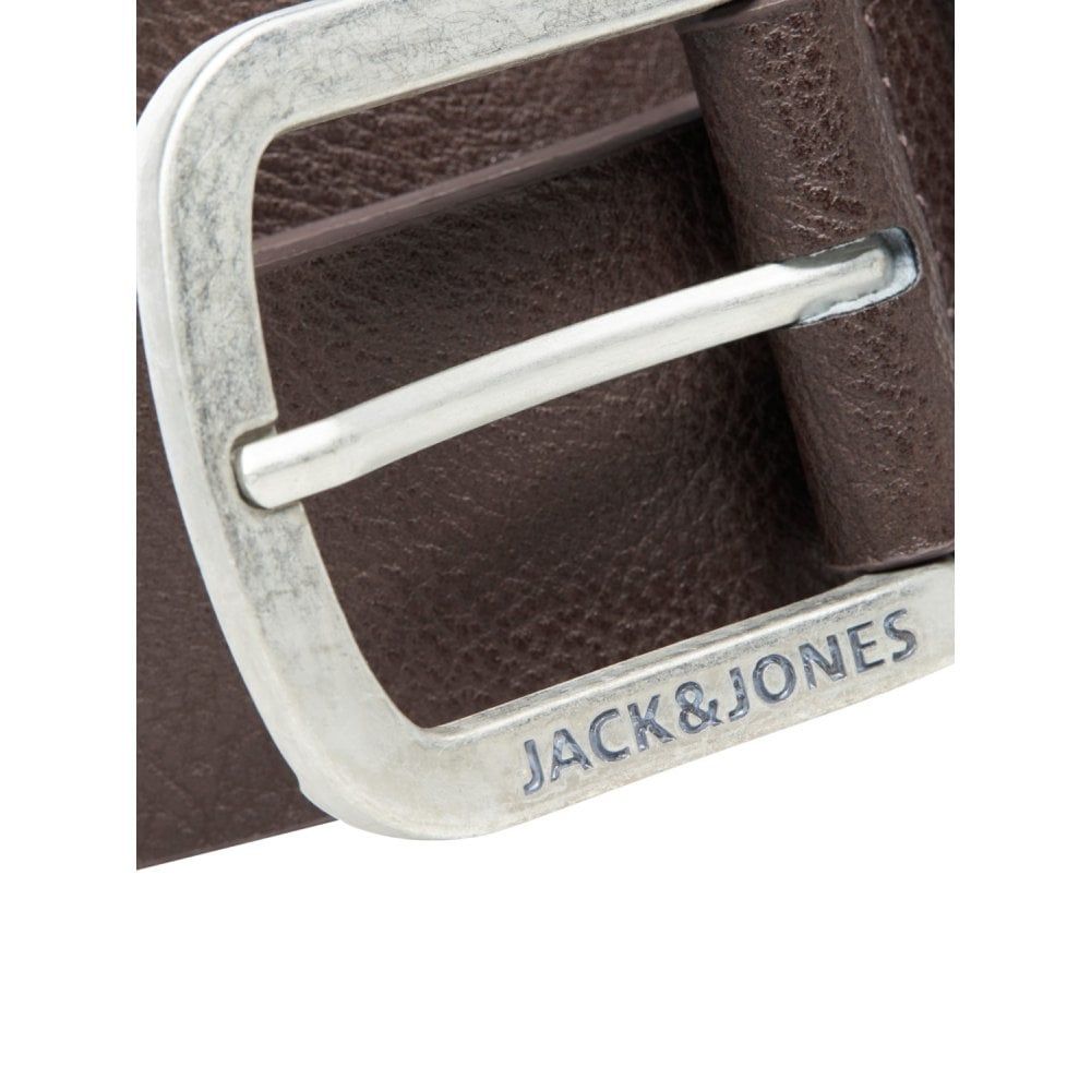 Jack & Jones JACHarry Buckle Casual Faux Leather Trousers Jean Belt Black Coffee