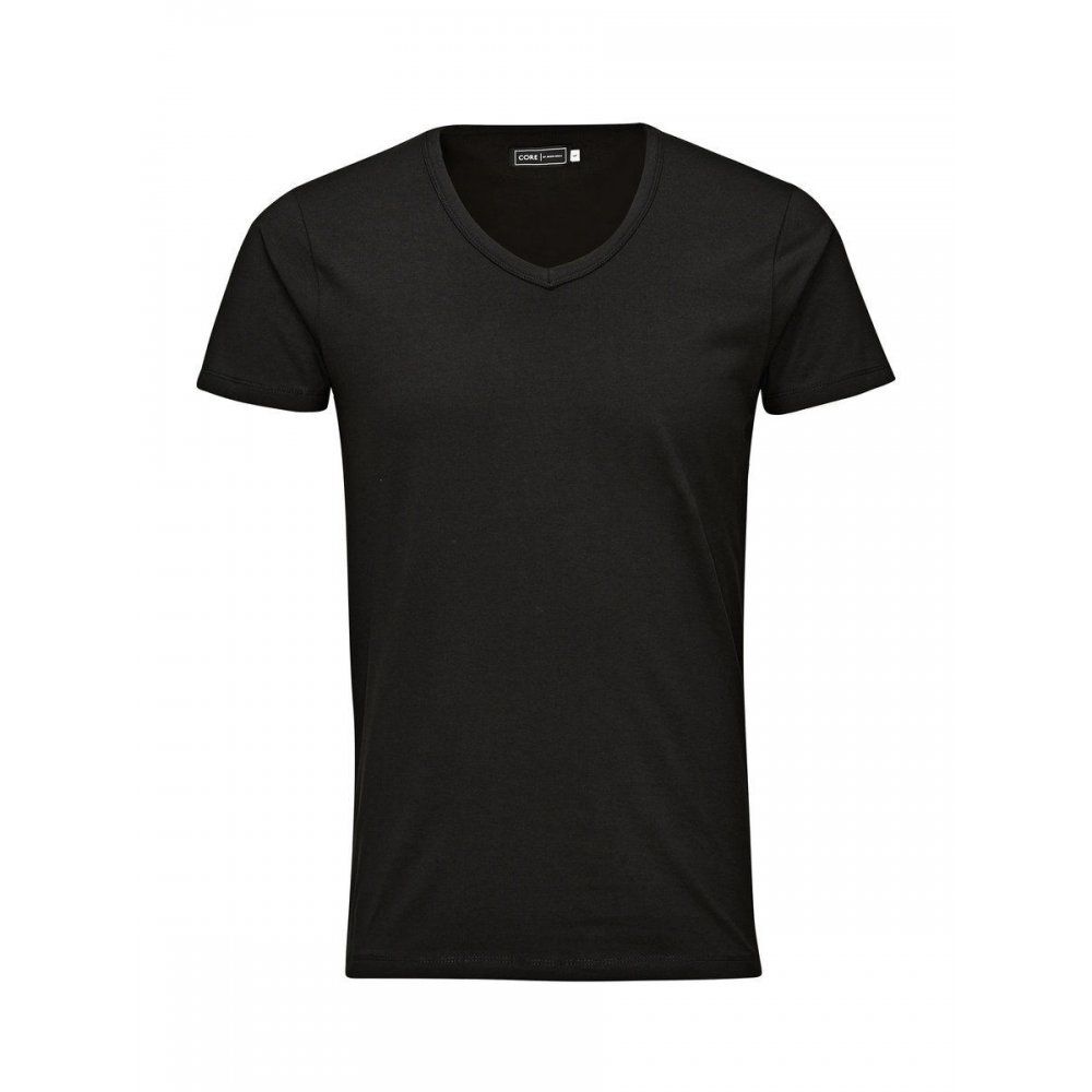 Jack & Jones New Mens V Neck Slim Fit T-shirt Stretchy Plain Lycra Cotton Tee