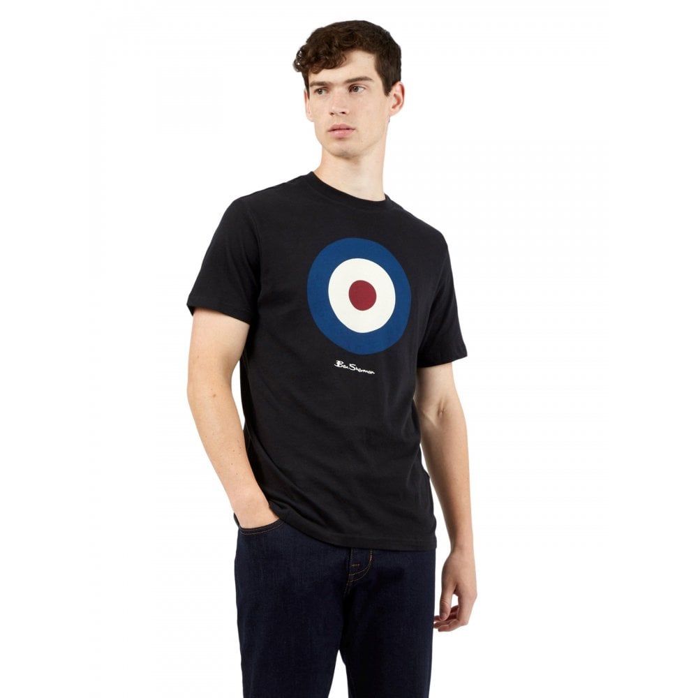 Ben Sherman Mens Casual Target T Shirt Black