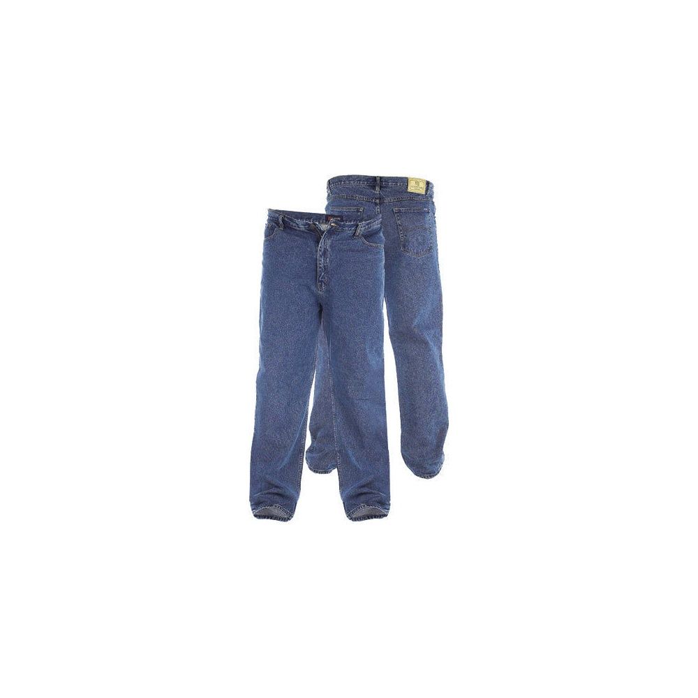Rockford Mens Comfort Fit Large Size Quality Jeans Stonewash Blue