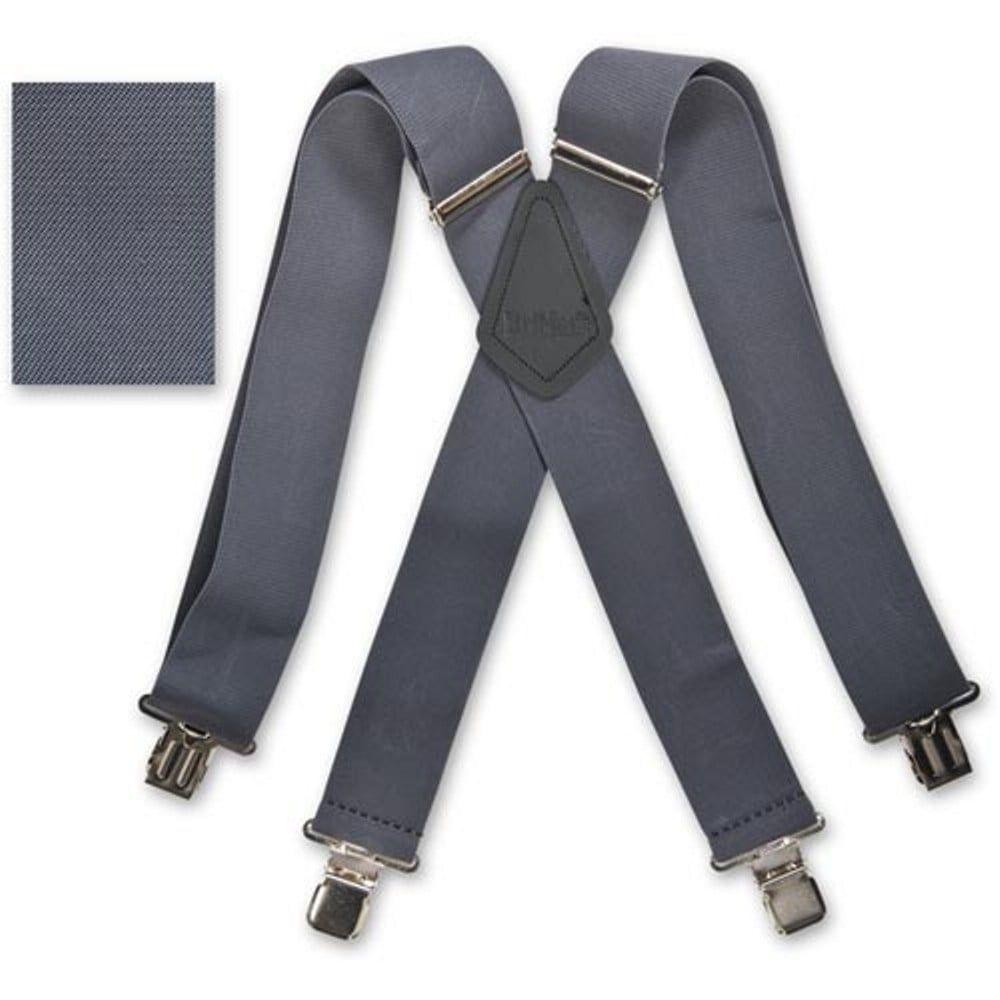 Brimarc Mens Heavy Duty Grey Braces Trouser Belt Suspender 2" 50mm Wide