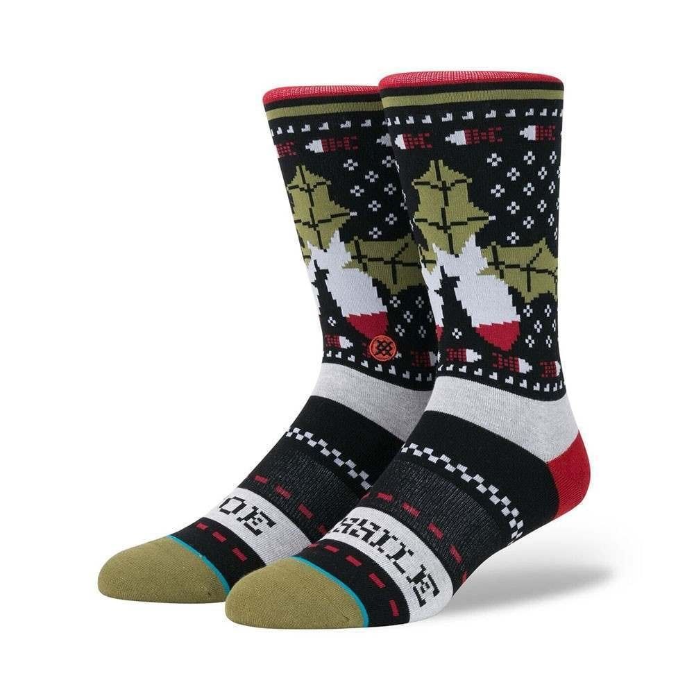 Stance Mens New Classic Crew Mistletoe Comfort Black Socks