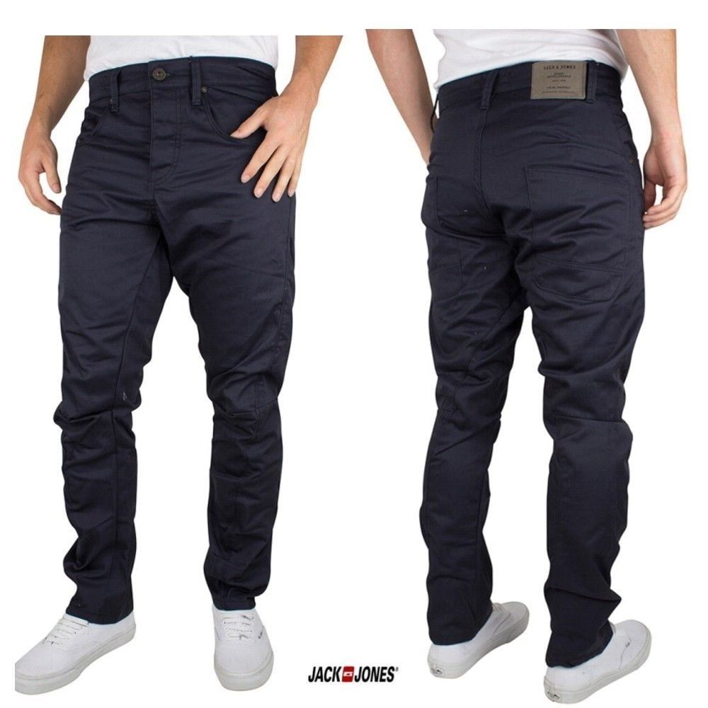 Jack & Jones Designer Dale Colins Twisted Chinos Navy